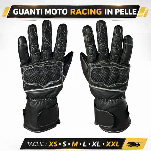 Guanti moto pelle con - moto, in