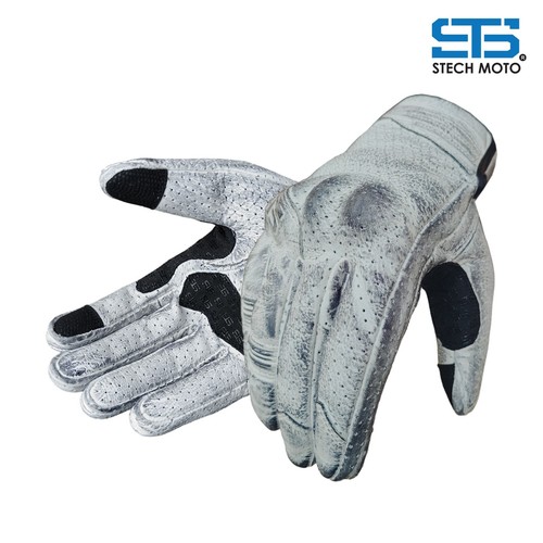 Moto guanti pelle estivo - pelle,